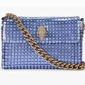 NWT Kurt Geiger London Blue Party Flower Mini Bag + Dusty